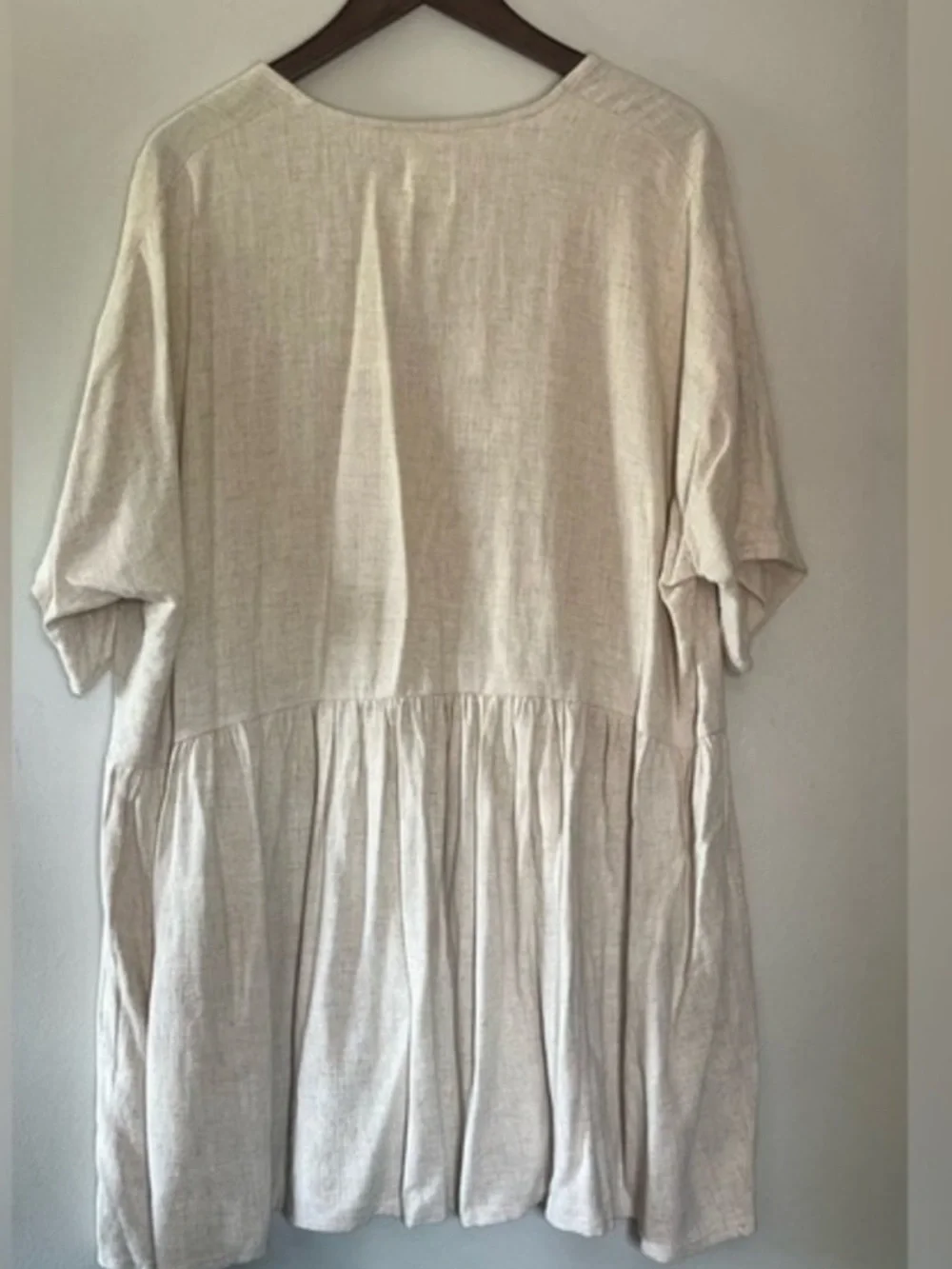 Princess Polly The Sandy Mini Dress Natural Lower Impact Size S/M - Picture 3 of 7